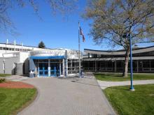 stock photo of the school's entrance